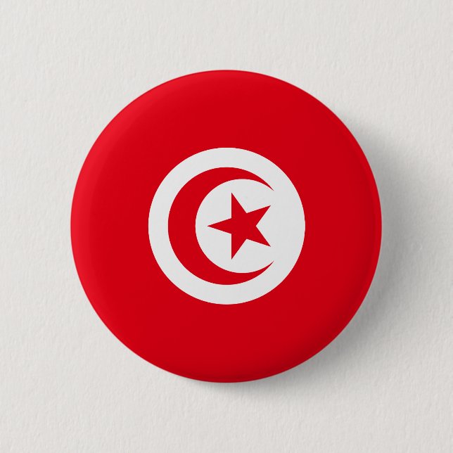 Tunesische Flagge Button (Vorderseite)