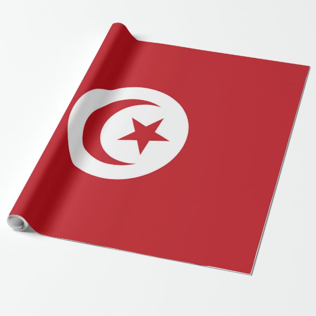 Tunesische Flagge Geschenkpapier (Ungerollt)
