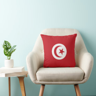 Tunesische Flagge Kissen