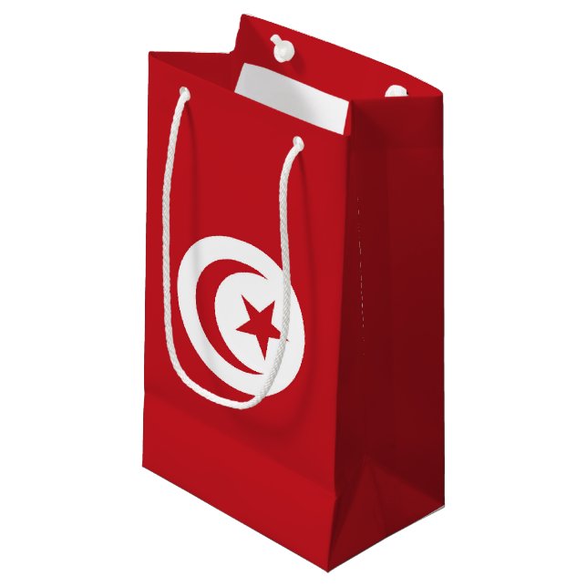 Tunesische Flagge Kleine Geschenktüte (Vorderseite Schrägansicht)
