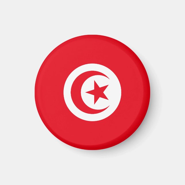 Tunesische Flagge Magnet (Vorne)