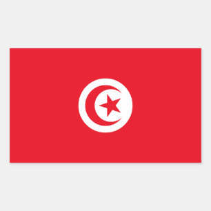 Tunesische Flagge Rechteckiger Aufkleber