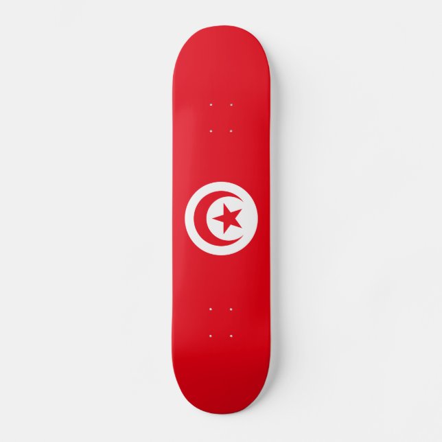 Tunesische Flagge Skateboard (Vorderseite)
