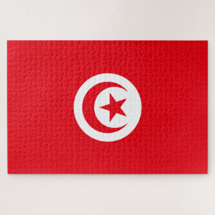 Tunesische Flagge (Tunesien) (Islamischer Halbmond
