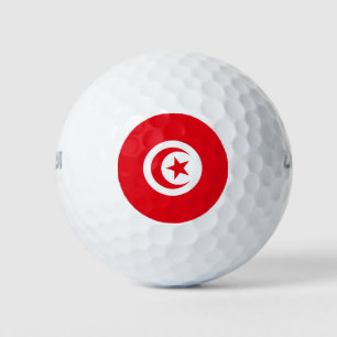 Tunesische Flagge (Tunesien) (Islamischer Halbmond Golfball