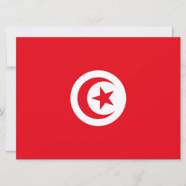 Tunesische Flagge (Tunesien) (Islamischer Halbmond Karte