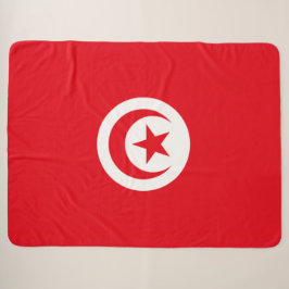 Tunesische Flagge (Tunesien) (Islamischer Halbmond Sherpadecke