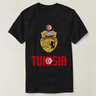 Tunesische Flagge und Wappen Patriotisch T-Shirt
