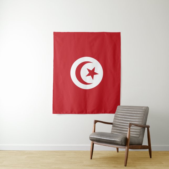 Tunesische Flagge Wandteppich (Beispiel)