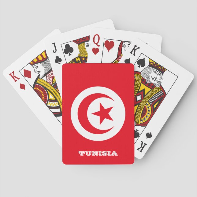 Tunesische Flaggenspiele, Tunesien Spielkarten (Rückseite)