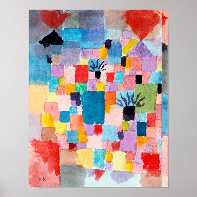 Tunesischer Garten, Klee Poster (Vorne)