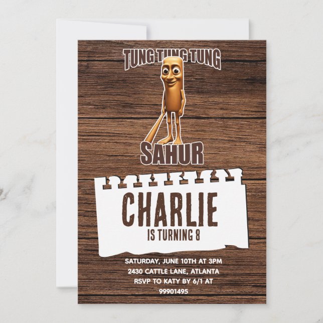 Tung sahtung Geburtstagseinladung Einladung (Vorderseite)