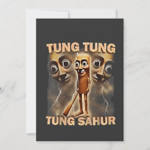 Tung tung sahur Brainrot Meme Feiertagskarte