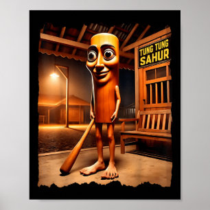 Tung-tung-Sahur Italienischer-Hirnverfall Lustig G Poster
