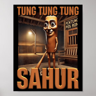 Tung Tung Tung Sahur Ai Monster Italienisches Brai Poster