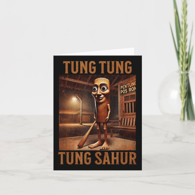 Tung Tung Tung Sahur Italienisch Brainrot Meme Karte (Vorderseite)
