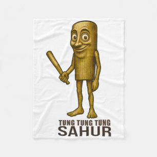 Tung Tung Tung Sahur - Lustige italienische Brainr Fleecedecke