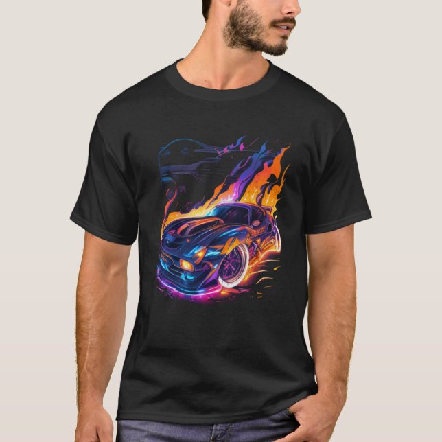 Tuning car from the 90s Pace Car Rennwagen 2 T-Shirt (Vorderseite)