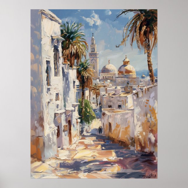 Tunis – Impressionist Travel Poster from Tunis (Devant)