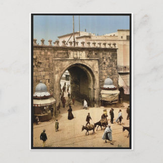 Tunis. La porte fran&ccedil;aise classic fotochro Postkarte
