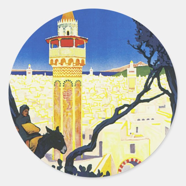 Tunis ~ L'Orient Aux Portes de Marseille Runder Aufkleber (Vorderseite)