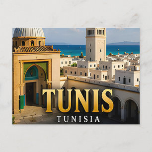 Tunis Medina und mediterrane Eleganz Postkarte