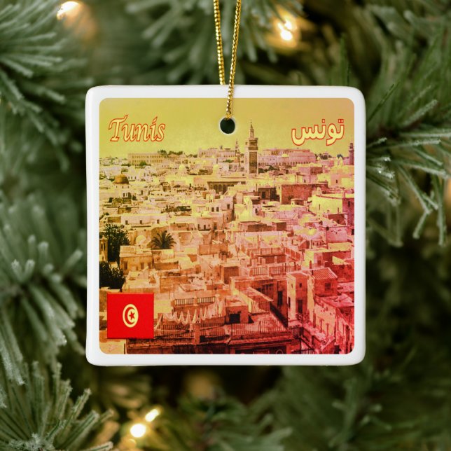 TUNIS, Tunesien, Afrika, Keramikornament (Baum)