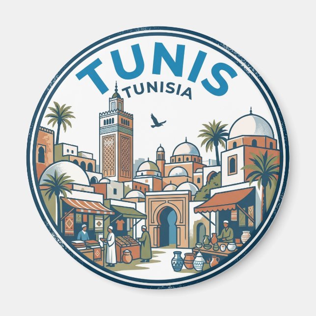 Tunis Tunesien Magnet (Vorne)