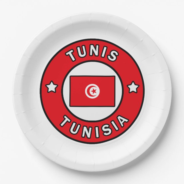 Tunis Tunis Pappteller (Vorderseite)