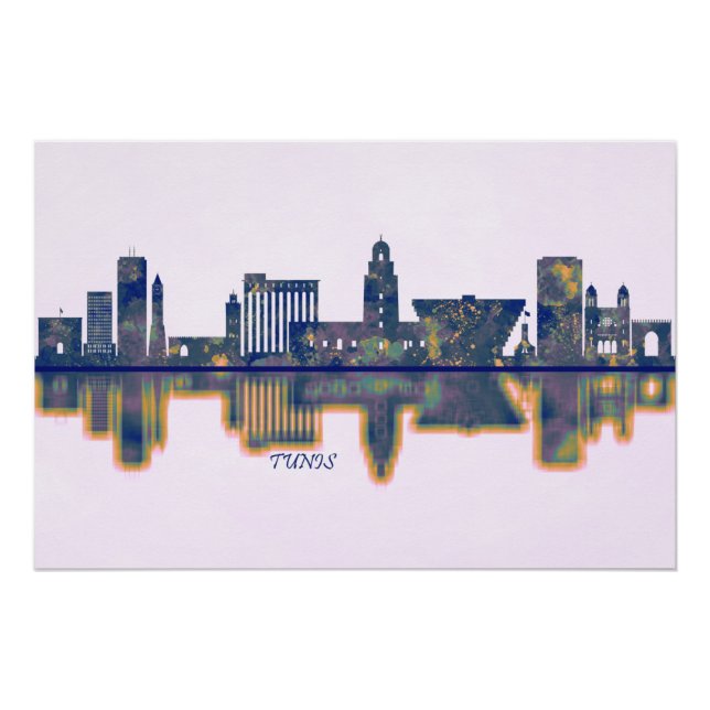 Tunis Tunis Skyline Poster (Vorderseite)