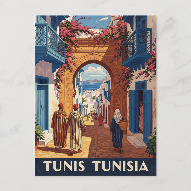 Tunis Tunis Travel Medina Postkarte (Vorderseite)