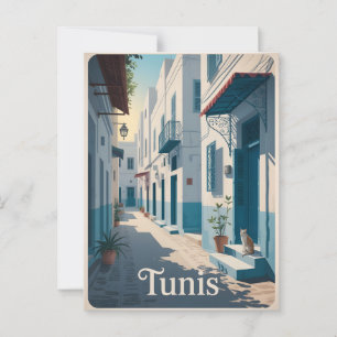 Tunis Vintag Postkarte