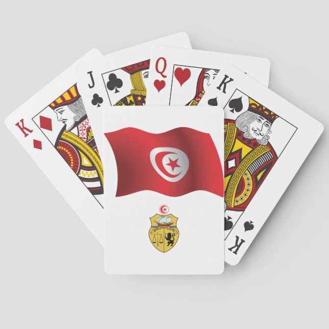 Tunisia Flag Playing Cards Spielkarten (Rückseite)