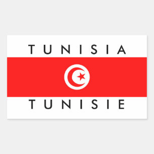 Tunisia-Ländername Rechteckiger Aufkleber