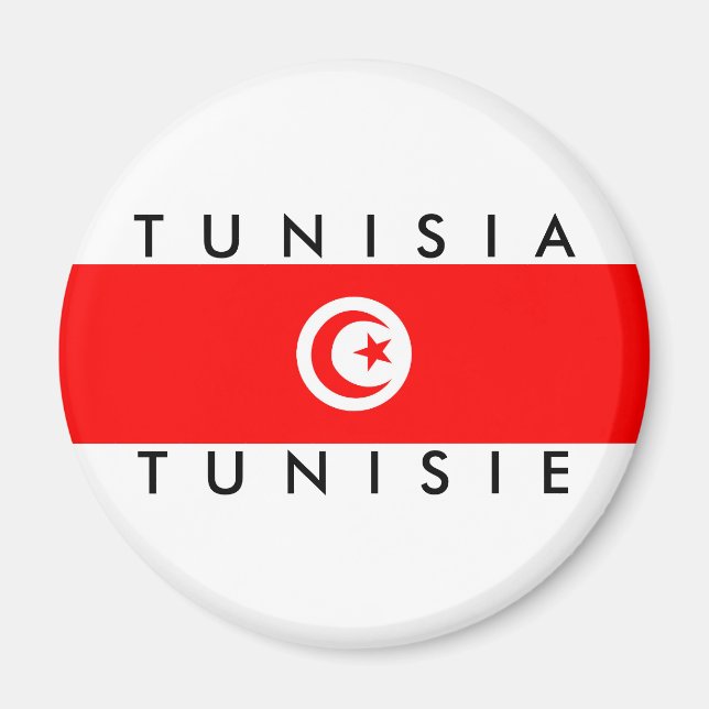 Tunisia-Ländername-Symbol Magnet (Vorne)