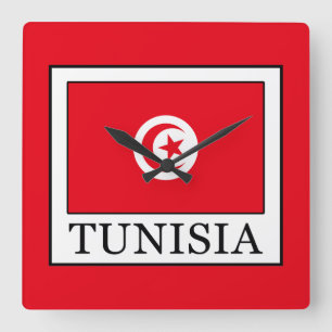 Tunisia Quadratische Wanduhr