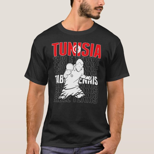 Tunisia Table Tennis  Support Tunisia Ping Pong Te T-Shirt (Vorderseite)