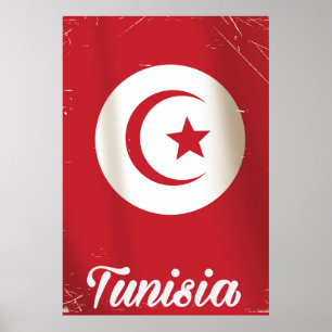Tunisia vintage travel poster