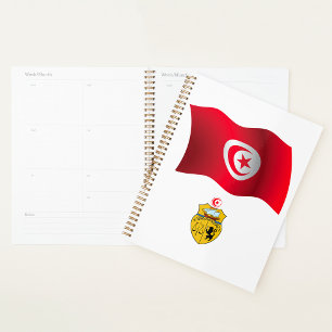 Tunisie Drapeau et armoiries patriotique tunisienn
