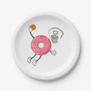 Tunking Donut Loch Essen Champ Pappteller