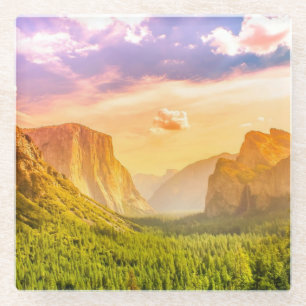 Tunnel-Ansicht von Yosemite Nationalpark Glasuntersetzer