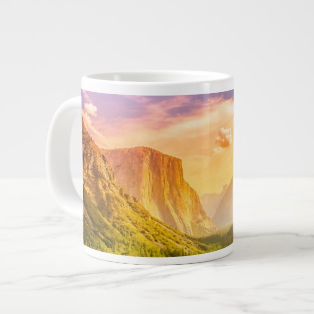 Tunnel-Ansicht von Yosemite Nationalpark Jumbo-Tasse (Vorderseite Links)