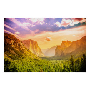 Tunnel-Ansicht von Yosemite Nationalpark Poster