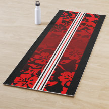 Tunnel Beach Hawaiian Hibiskus Surfboard Red