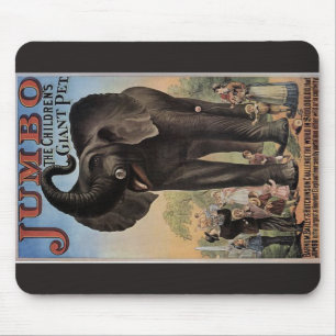 Tunnel-bohrwagen das riesiger Elefant-Retro Mousepad