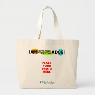 Tunnel-bohrwagen, WENN ICH eine HUNDTaschen-Tasche Jumbo Stoffbeutel