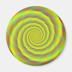 Tunnel de corde jaune enroulé par aimant