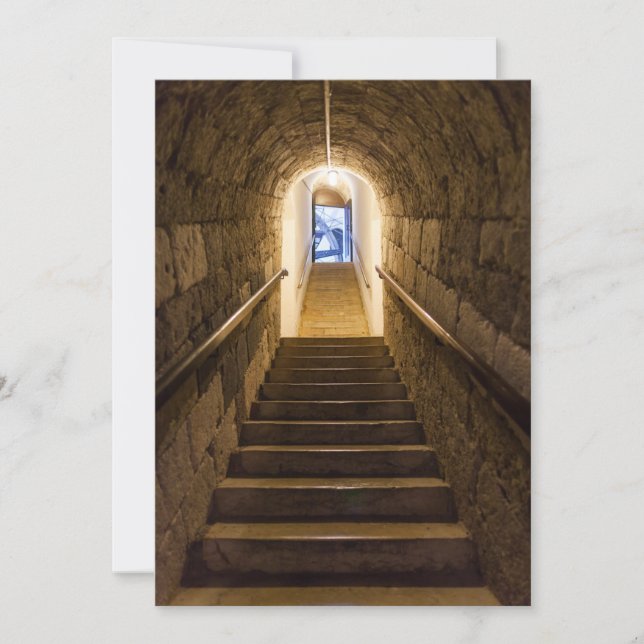 Tunnel in eine alte Salzmine Dankeskarte (Vorderseite)