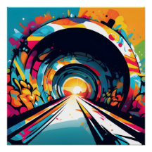 Tunnel mit Graffiti Art