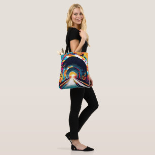 Tunnel mit Graffiti Art Tasche